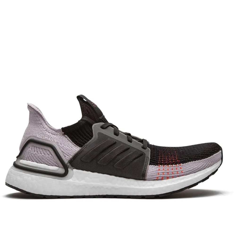 adidas womens Ultraboost 19 Running Shoe, Core Black/ Soft Vision/ Solar Red